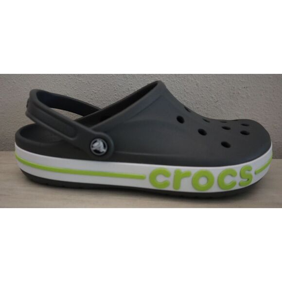Crocs 205089-0GX Unisex Men's 9 Women's 11 Slate Gray/Lime Punch Bayaband Clogs - Picture 10 of 15
